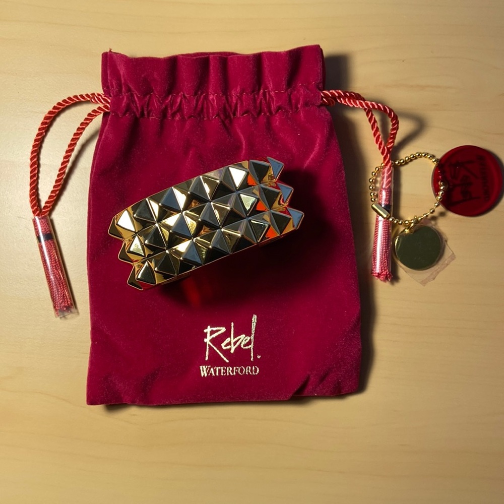 Weatherford Rebel: Ella B Triple Row Cuff Bracelet, Gold (Brass)